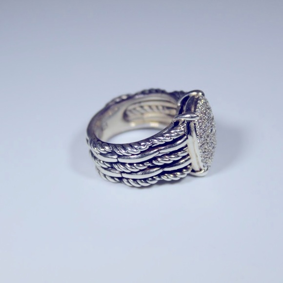 David Yurman Rising Tides Ring with Diamonds SZ:8! - Picture 6 of 12